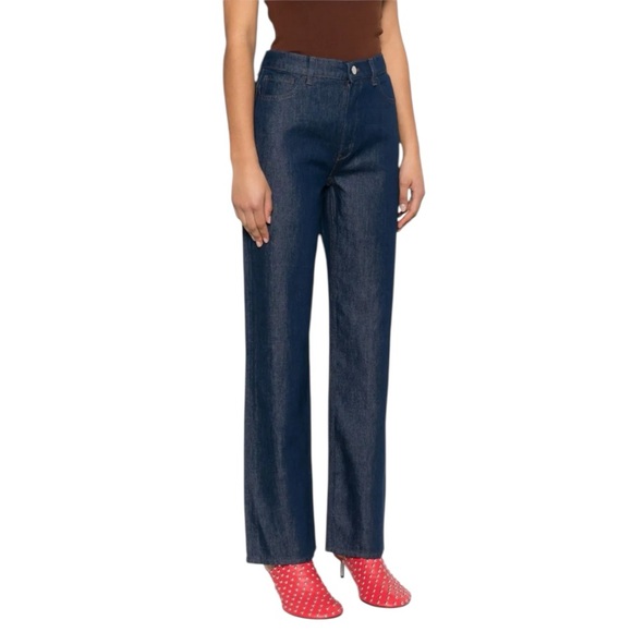 THEORY Wool Blend Dark Wash Wide Leg Pants Size 2
